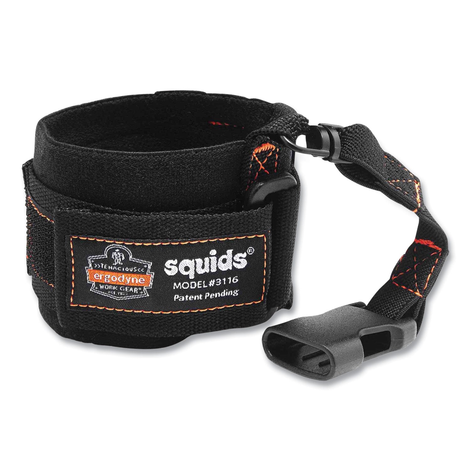 Squids 3192 Wrist Lanyard Tethering Kit, 3 lb Max Working Capacity, 7.5" Long, Black, Ships in 1-3 Business Days