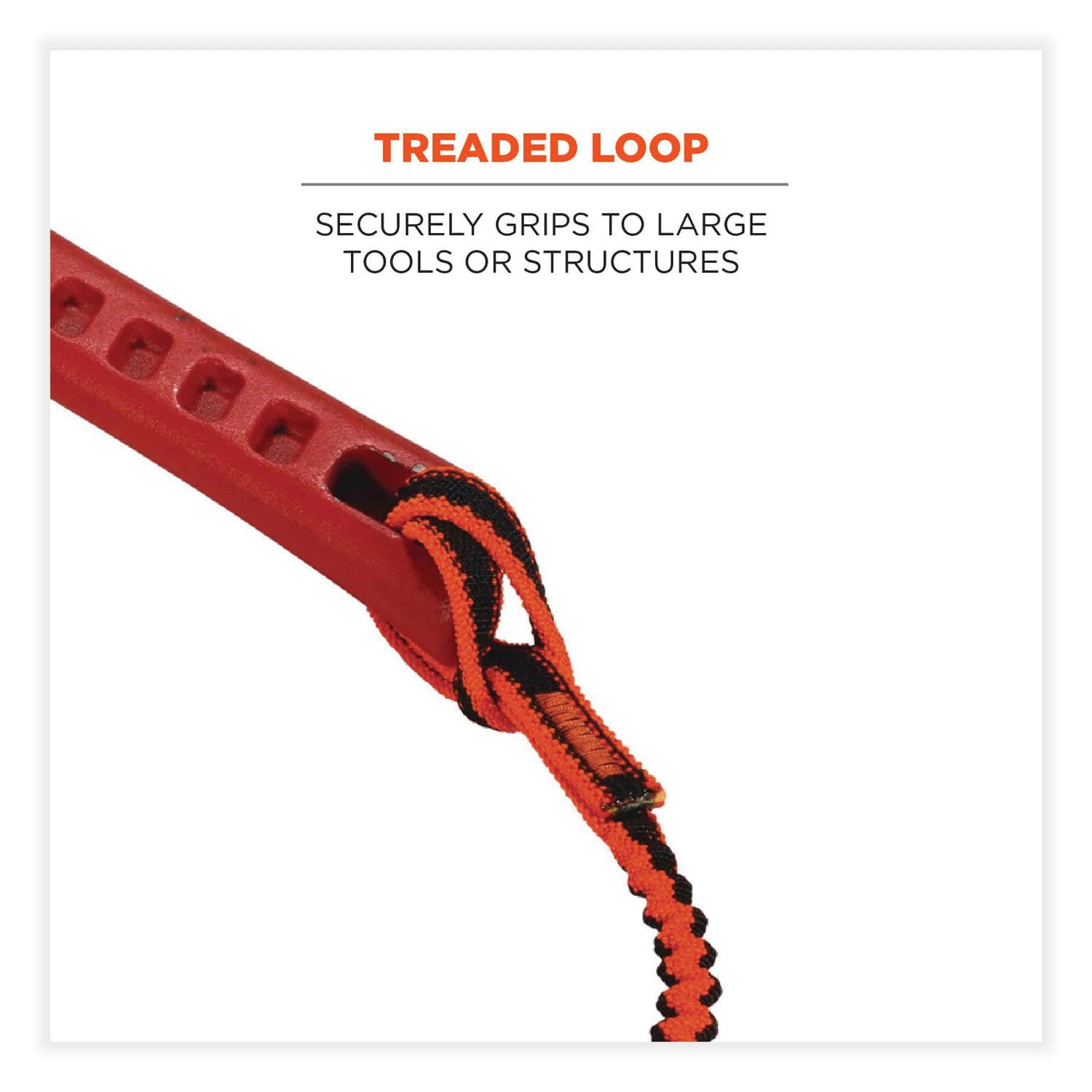 Squids 3101F(x) Tool Lanyard w/Stainless-Steel Carabiner + Loop, 15 lb Max Work Cap, 38" to 48", Ships in 1-3 Business Days
