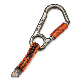 Squids 3108F(x)Tool Lanyard w/Locking Aluminum Carabiner+Loop, 15lb Max Work Cap, 38" to 48",OR/GY,Ships in 1-3 Business Days