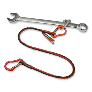 Squids 3110F(x) Tool Lanyard w/Aluminum Carabiners, 10lb Max Work Capacity, 38" to 48",Orange/Gray,Ships in 1-3 Business Days
