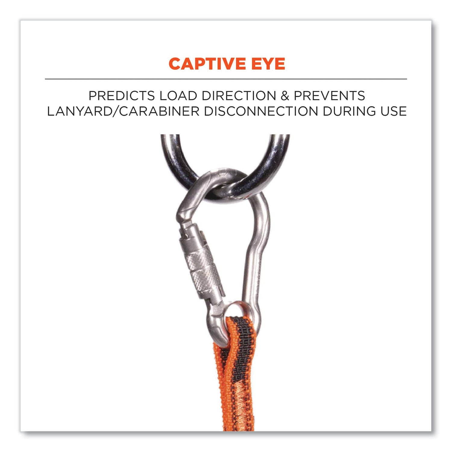 Squids 3111F(x) Tool Lanyard w/StainlessSteel Carabiners,15lb Max Work Cap, 38" to 48",Orange/Gray,Ships in 1-3 Business Days