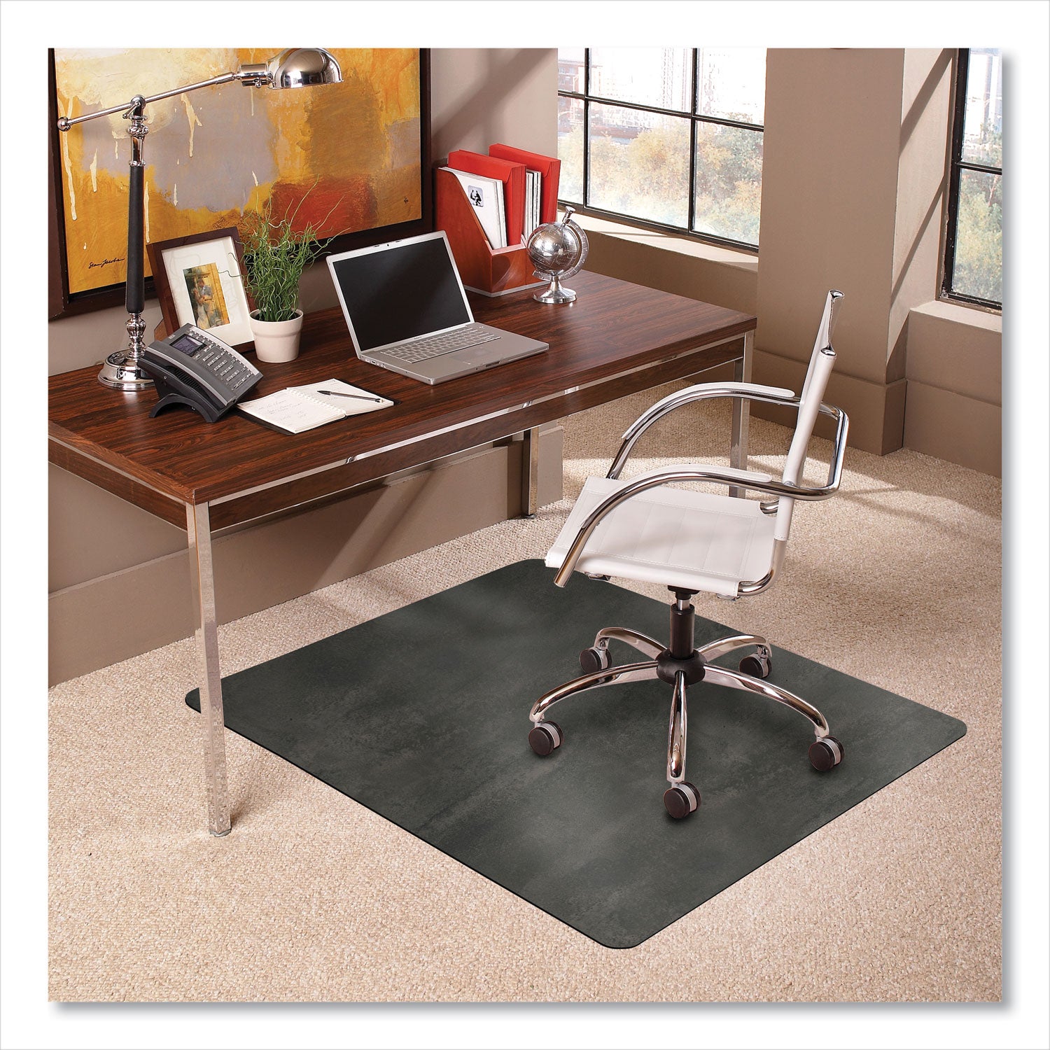 trendsetter-chair-mat-for-medium-pile-carpet-36-x-48-pewter-ships-in-4-6-business-days_esr119733 - 2