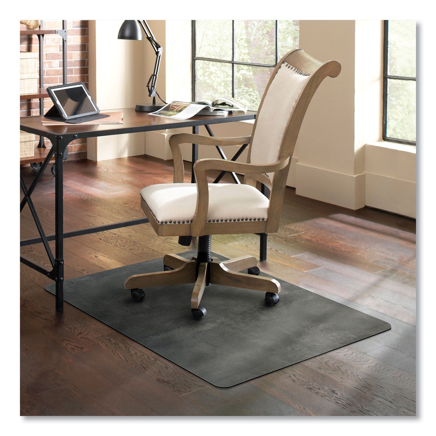 Trendsetter Chair Mat for Hard Floors, 36 x 48, Pewter, Ships in 4-6 Business Days - 2