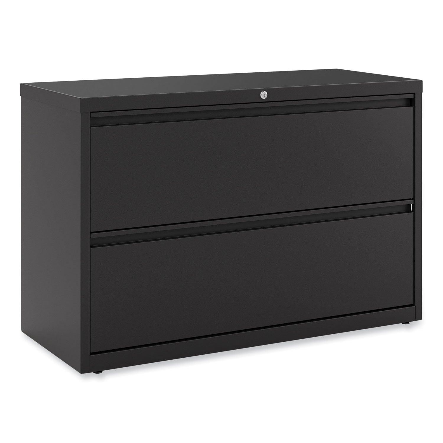 Lateral File, 2 Legal/Letter-Size File Drawers, Black, 42" x 18.63" x 28 - 7