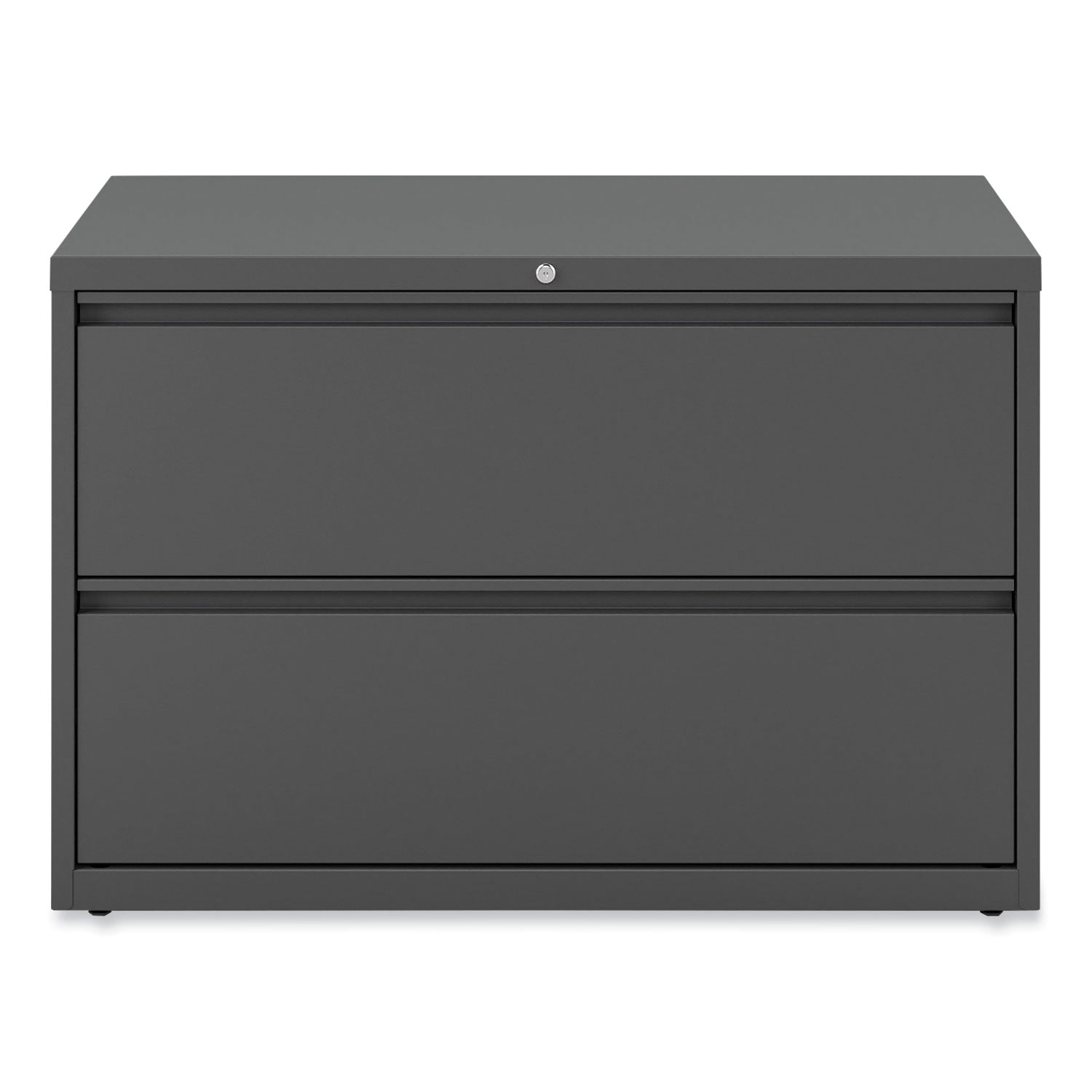 Lateral File, 2 Legal/Letter-Size File Drawers, Charcoal, 42" x 18.63" x 28