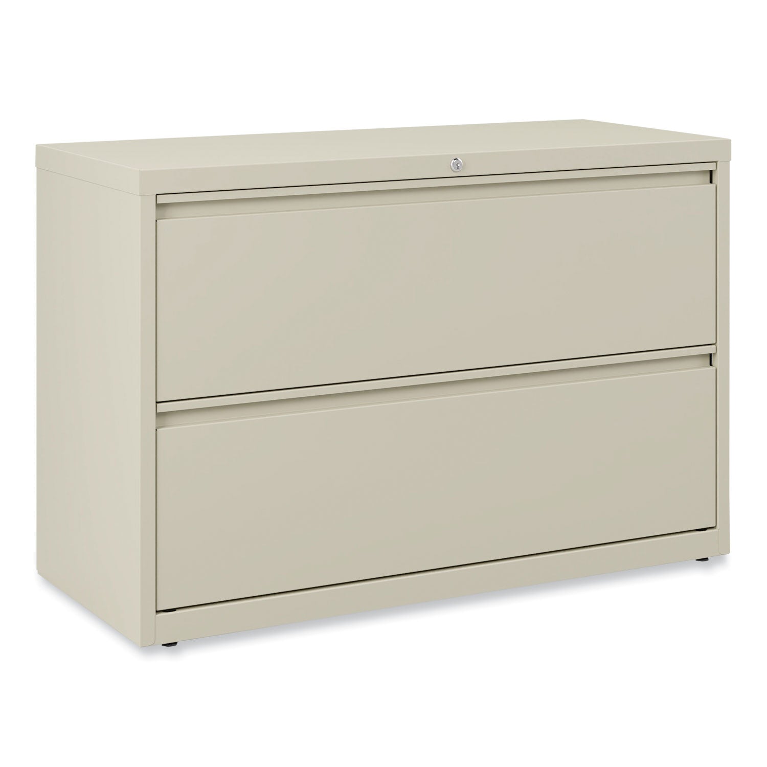 Lateral File, 2 Legal/Letter-Size File Drawers, Putty, 42" x 18.63" x 28