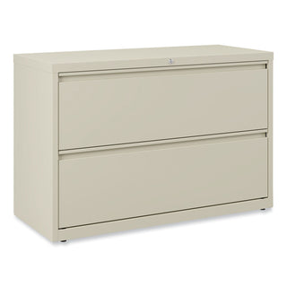 Lateral File, 2 Legal/Letter-Size File Drawers, Putty, 42" x 18.63" x 28
