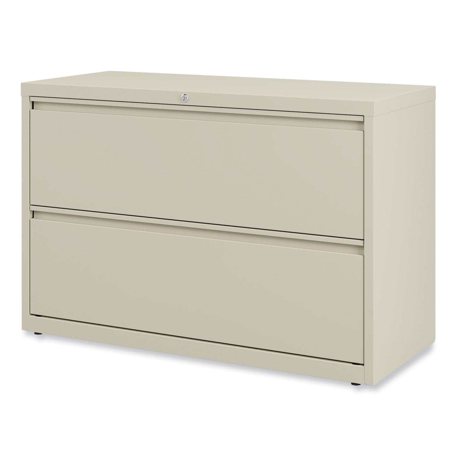 Lateral File, 2 Legal/Letter-Size File Drawers, Putty, 42" x 18.63" x 28