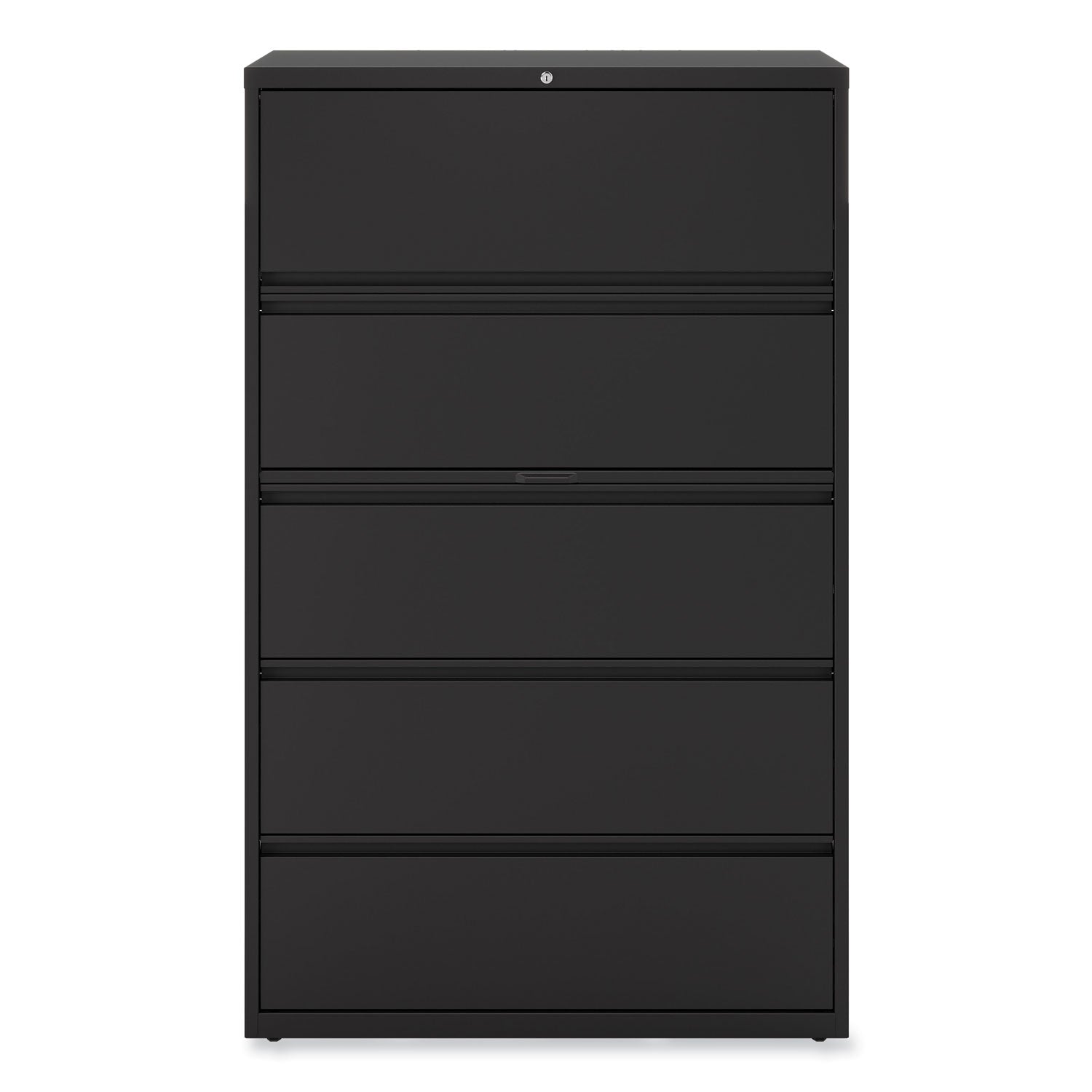 Lateral File, 5 Legal/Letter/A4/A5-Size File Drawers, Black, 42" x 18.63" x 67.63