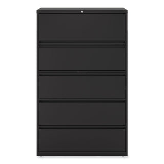 Lateral File, 5 Legal/Letter/A4/A5-Size File Drawers, Black, 42" x 18.63" x 67.63