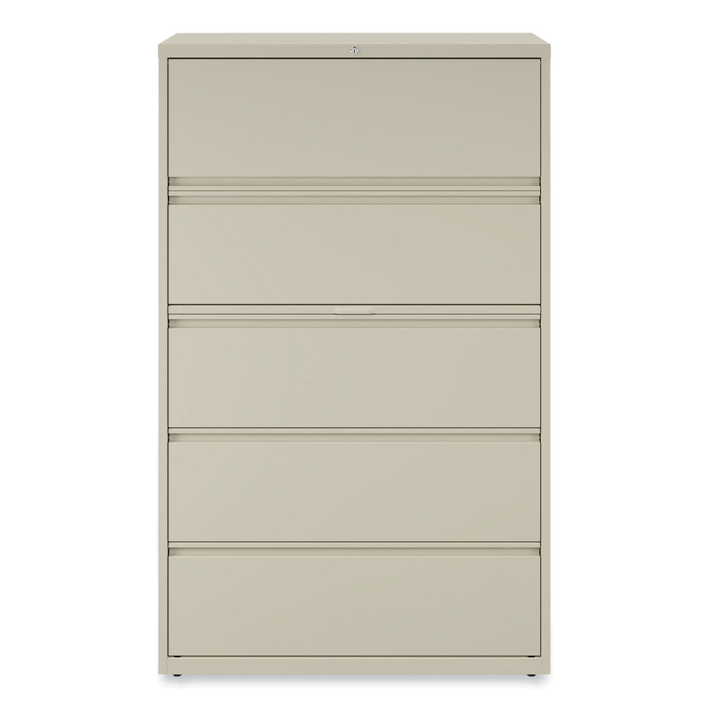 Lateral File, 5 Legal/Letter/A4/A5-Size File Drawers, Putty, 42" x 18.63" x 67.63