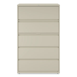 Lateral File, 5 Legal/Letter/A4/A5-Size File Drawers, Putty, 42" x 18.63" x 67.63