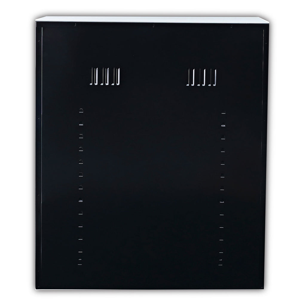 Assembled 42" High Heavy-Duty Welded Storage Cabinet, Two Adjustable Shelves, 36w x 18d, Black - 