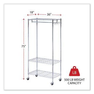 wire-shelving-garment-rack-30-garments-36w-x-18d-x-75h-silver_alegr363618sr - 2