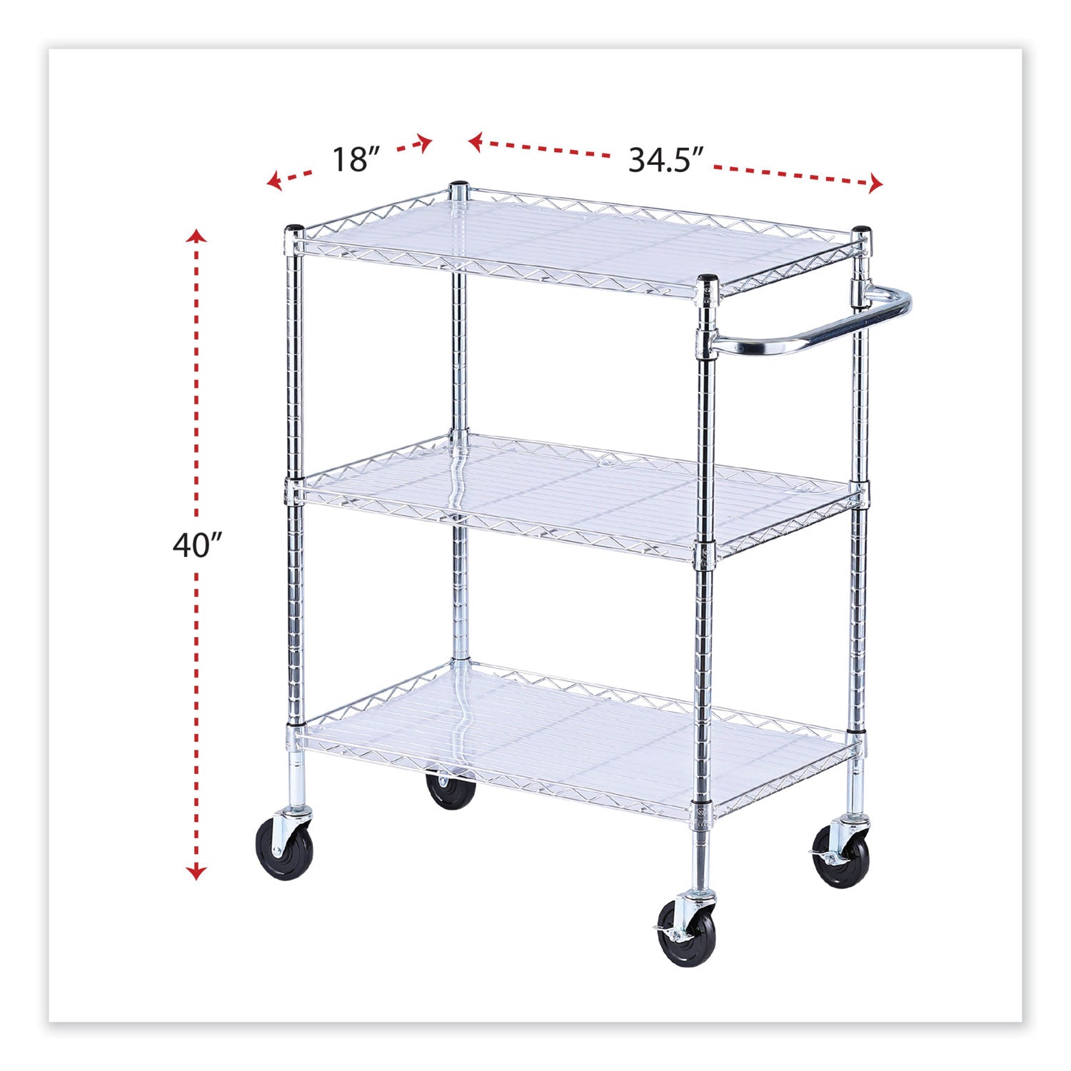 three-shelf-wire-cart-with-liners-metal-3-shelves-600-lb-capacity-345-x-18-x-40-silver_alesw333018sr - 2