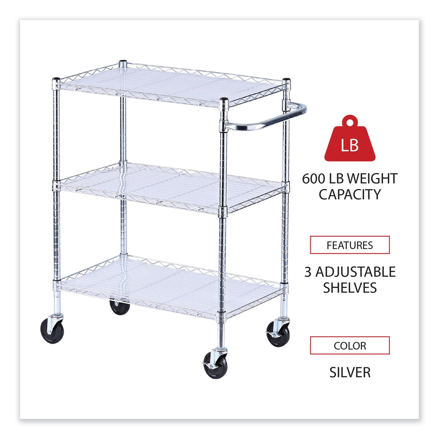 three-shelf-wire-cart-with-liners-metal-3-shelves-600-lb-capacity-345-x-18-x-40-silver_alesw333018sr - 3