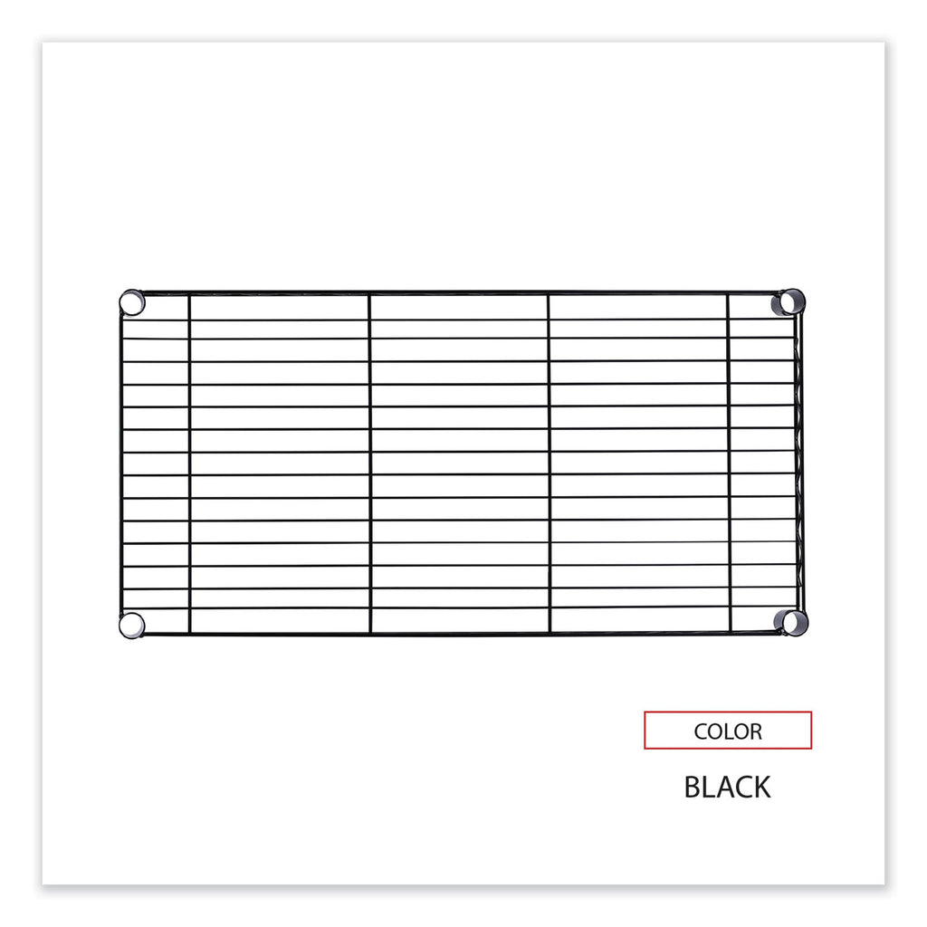 Industrial Wire Shelving Extra Wire Shelves, 36w x 18d, Black, 2 Shelves/Carton