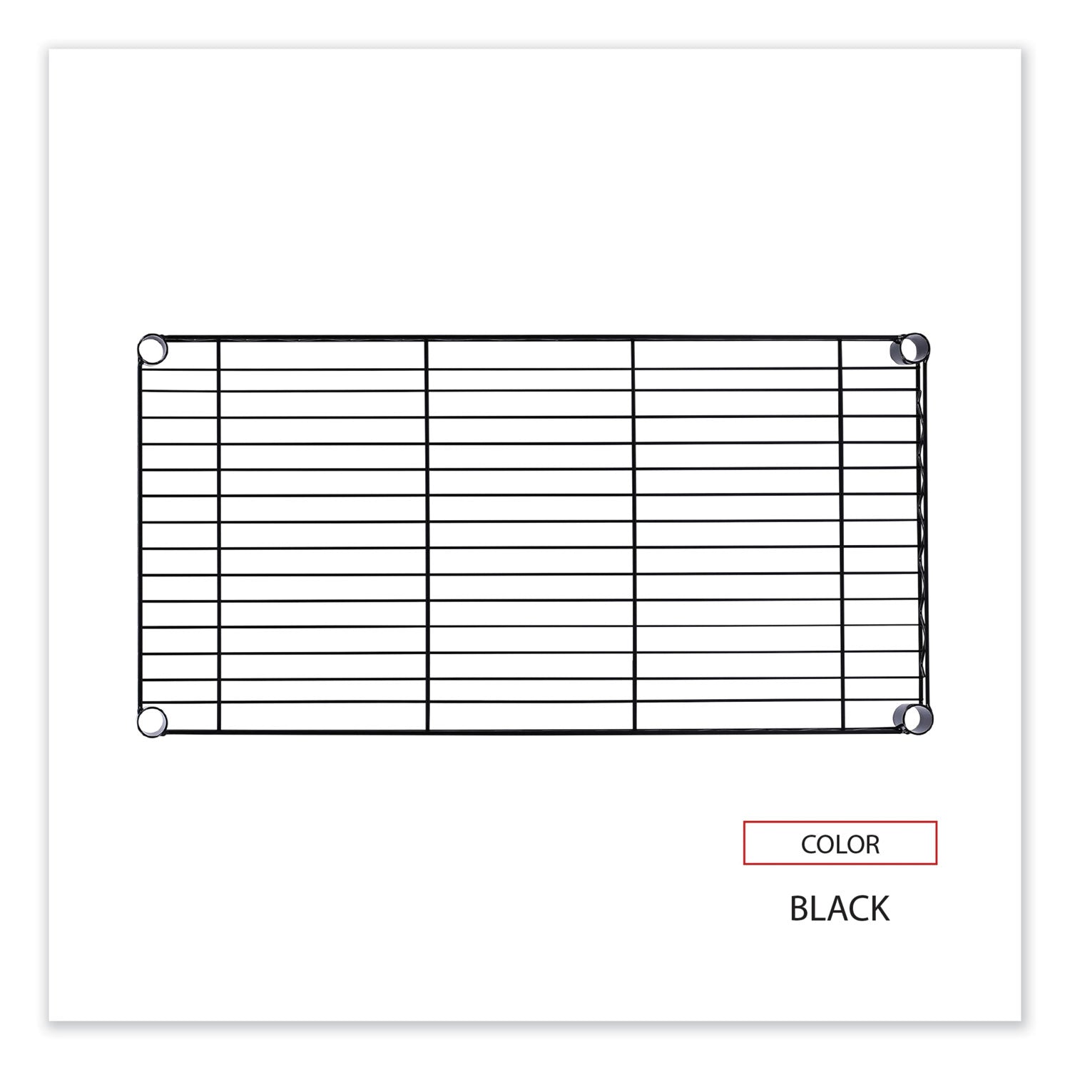 Industrial Wire Shelving Extra Wire Shelves, 36w x 18d, Black, 2 Shelves/Carton