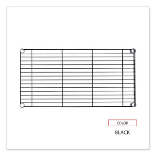 Industrial Wire Shelving Extra Wire Shelves, 36w x 18d, Black, 2 Shelves/Carton