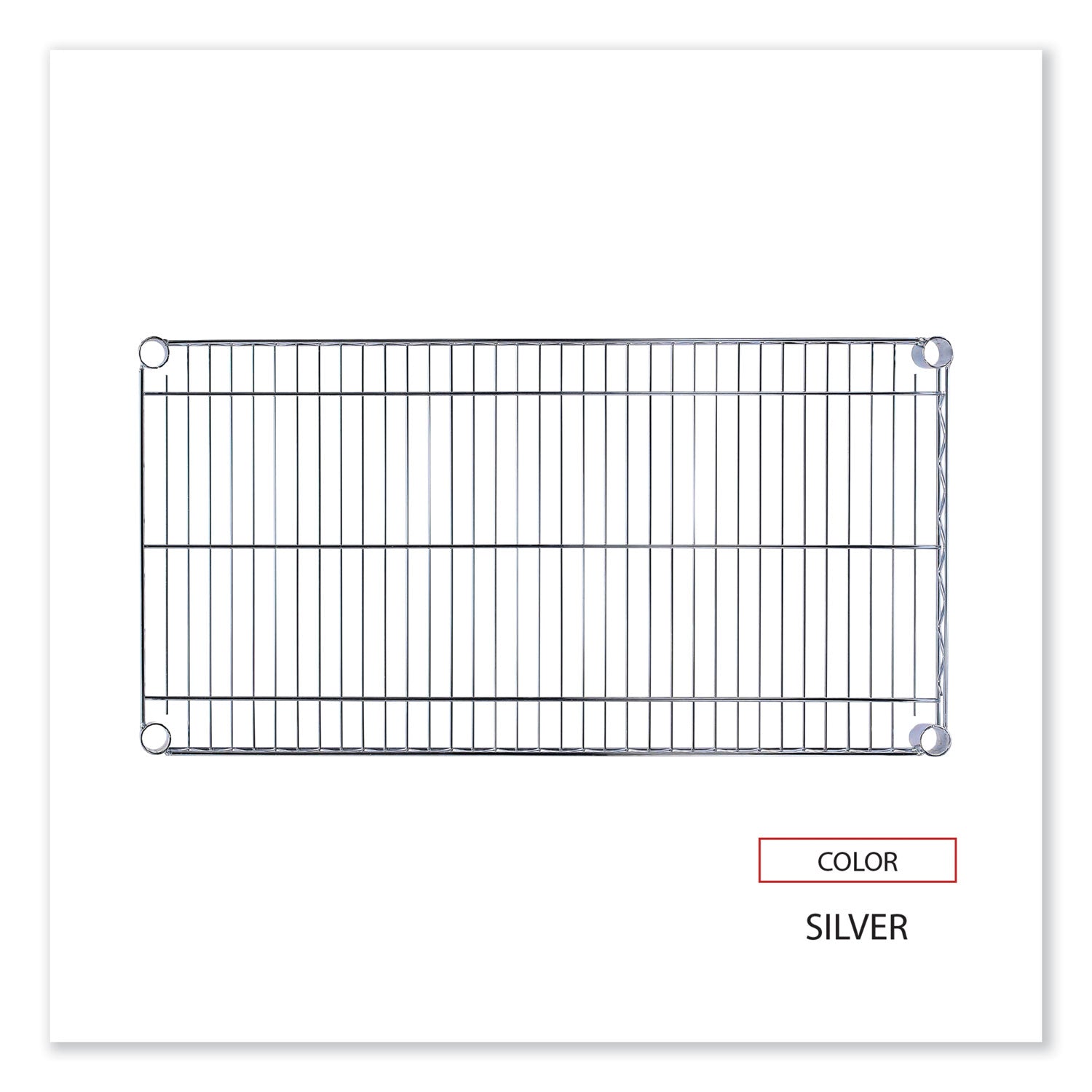 Industrial Wire Shelving Extra Wire Shelves, 36w x 18d, Silver, 2 Shelves/Carton