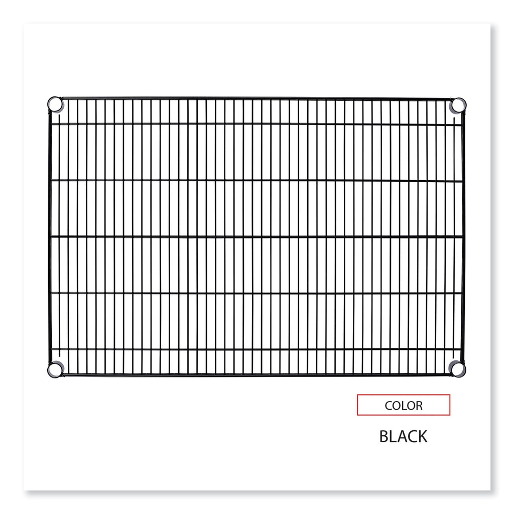 Industrial Wire Shelving Extra Wire Shelves, 36w x 24d, Black, 2 Shelves/Carton