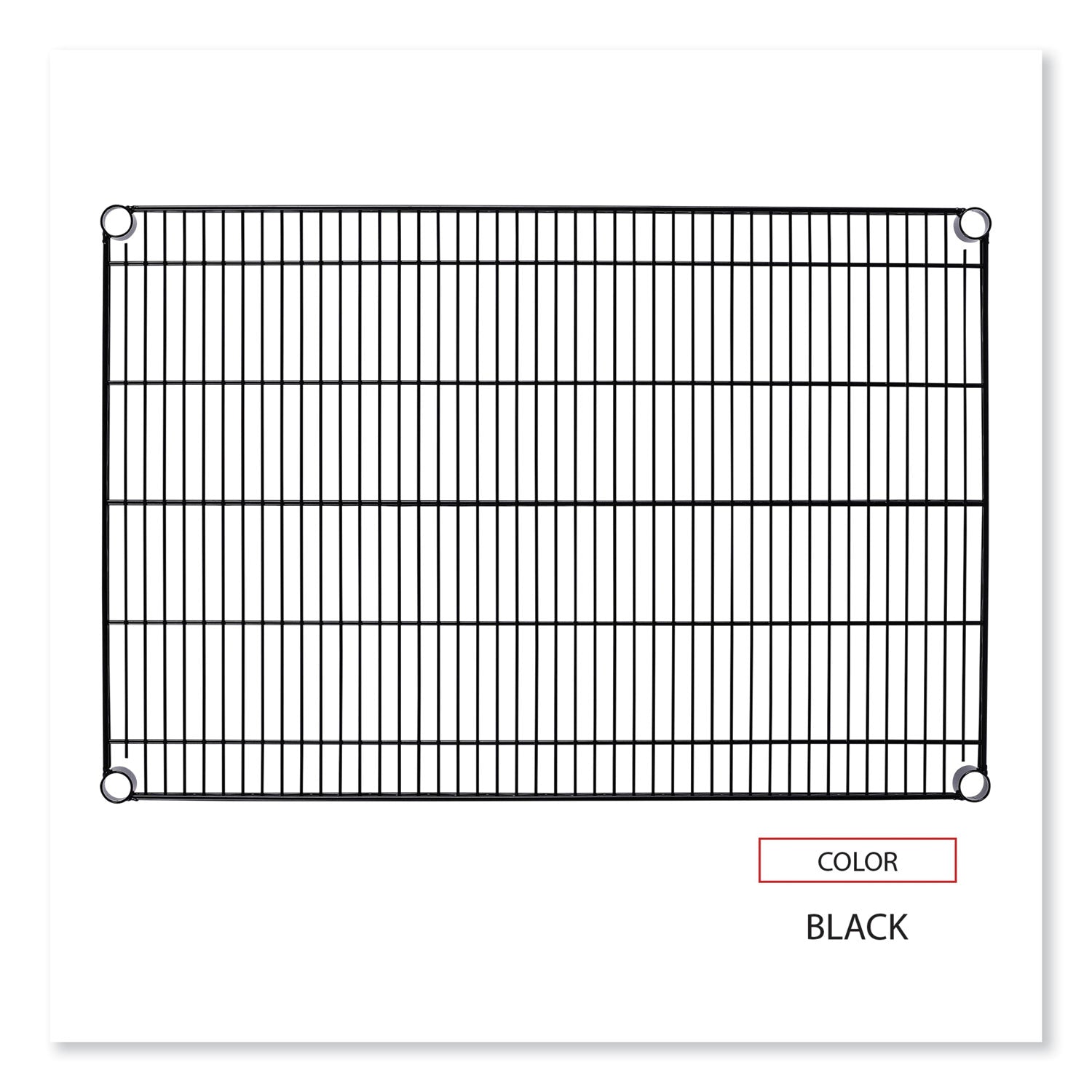 Industrial Wire Shelving Extra Wire Shelves, 36w x 24d, Black, 2 Shelves/Carton