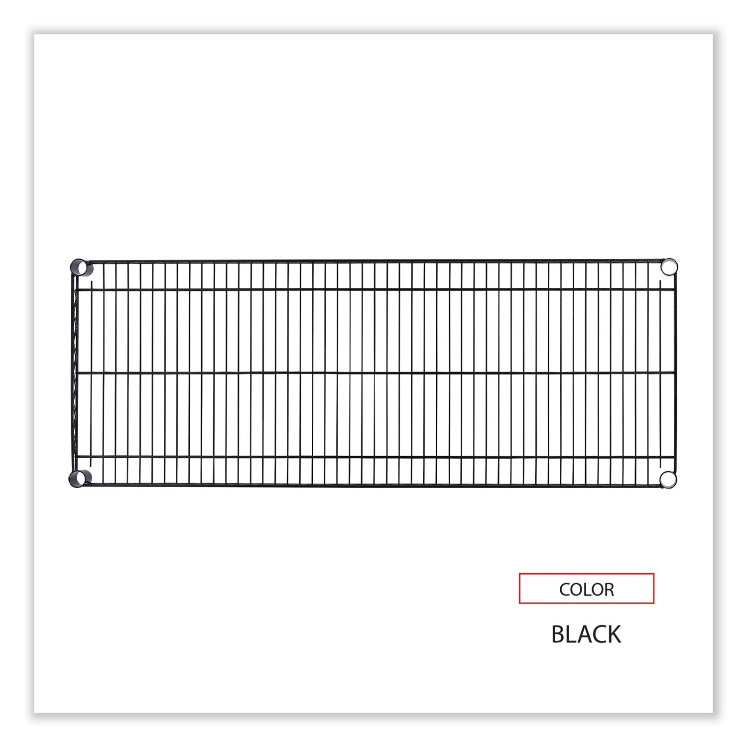 Industrial Wire Shelving Extra Wire Shelves, 48w x 18d, Black, 2 Shelves/Carton - 