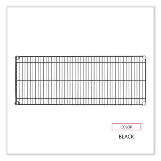 Industrial Wire Shelving Extra Wire Shelves, 48w x 18d, Black, 2 Shelves/Carton