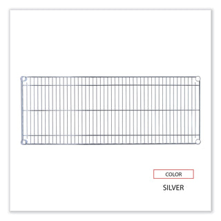 Industrial Wire Shelving Extra Wire Shelves, 48w x 18d, Silver, 2 Shelves/Carton