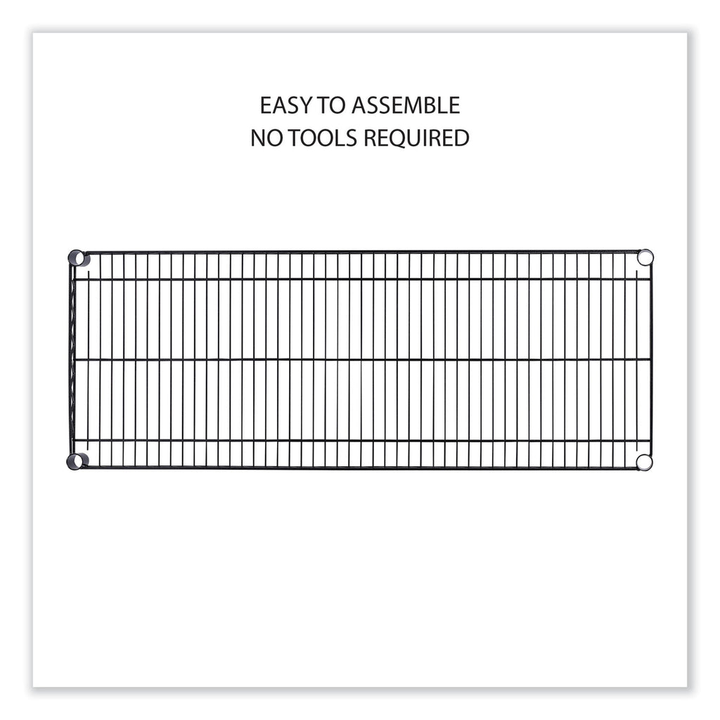 5-Shelf Wire Shelving Kit with Casters and Shelf Liners, 48w x 18d x 72h, Black Anthracite