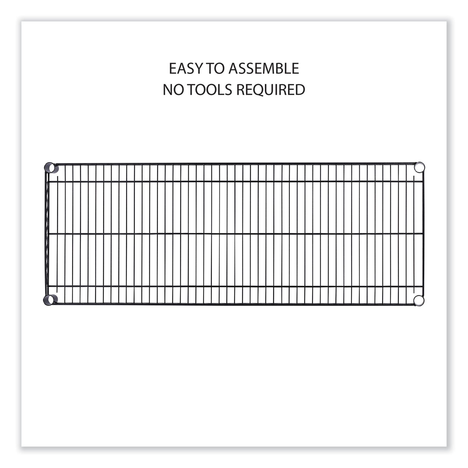5-Shelf Wire Shelving Kit with Casters and Shelf Liners, 48w x 18d x 72h, Black Anthracite