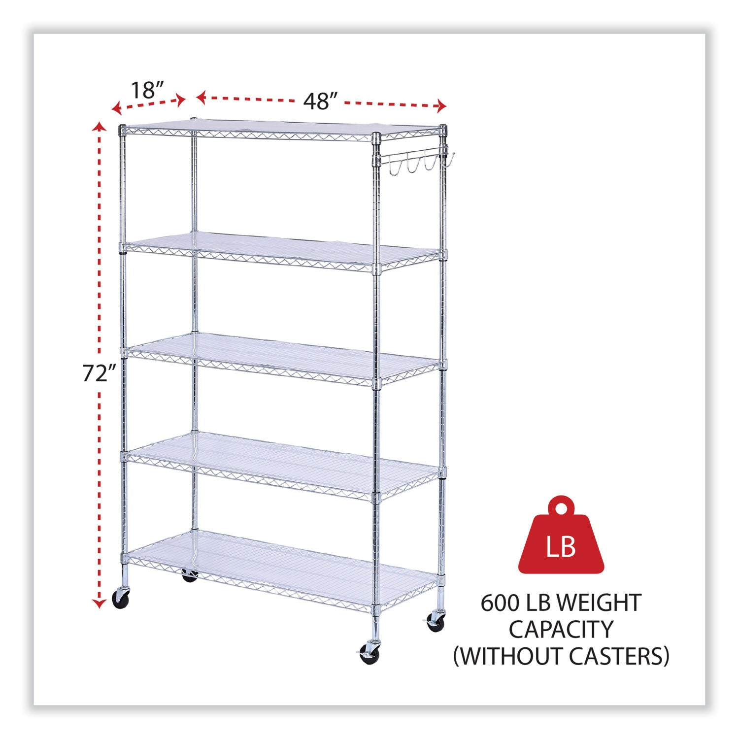 5-shelf-wire-shelving-kit-with-casters-and-shelf-liners-48w-x-18d-x-72h-silver_alesw654818sr - 2