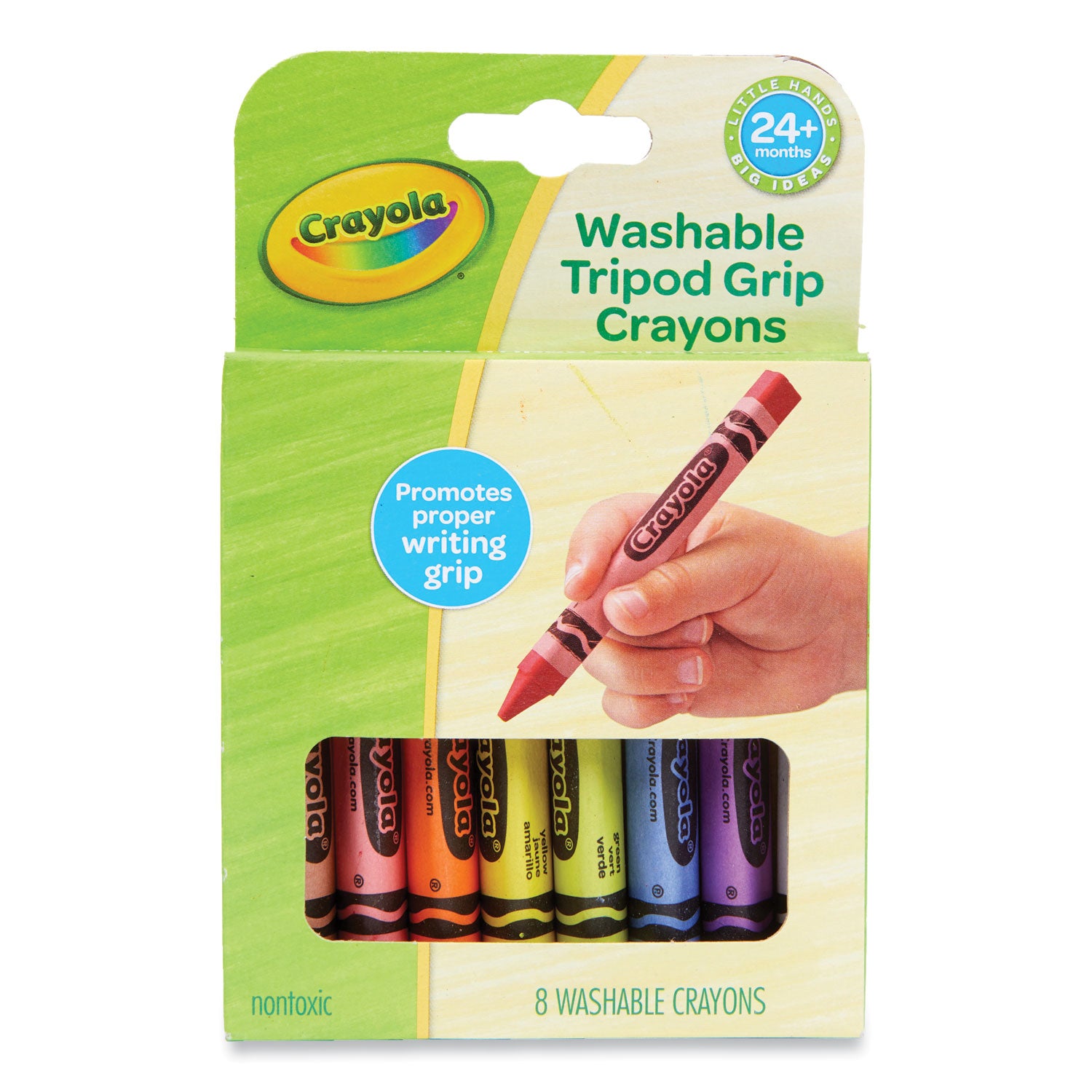 washable-tripod-grip-crayons-assorted-colors-8-pack_cyo811460 - 1