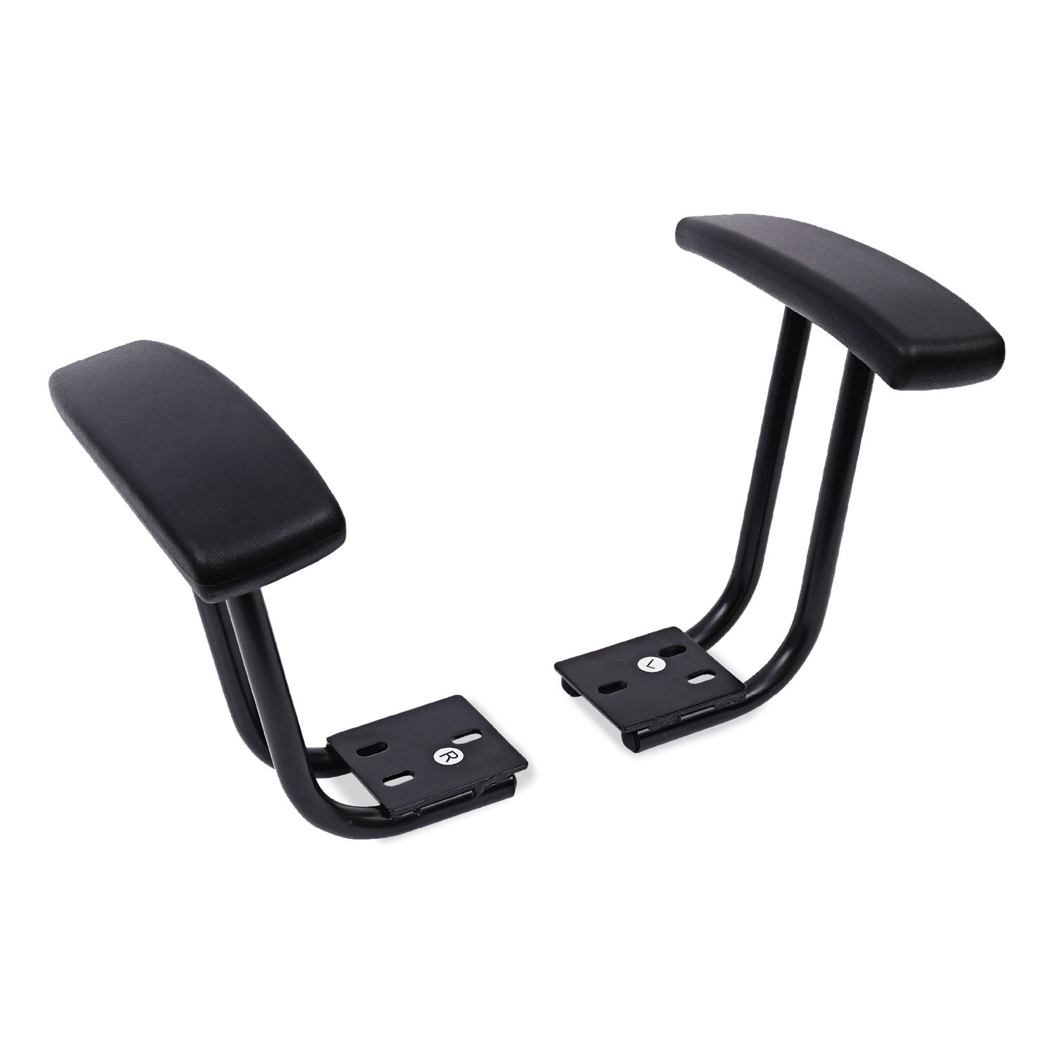 Optional Fixed Height T-Arms for Alera Essentia and Interval Series Chairs, Black, 2/Set - 
