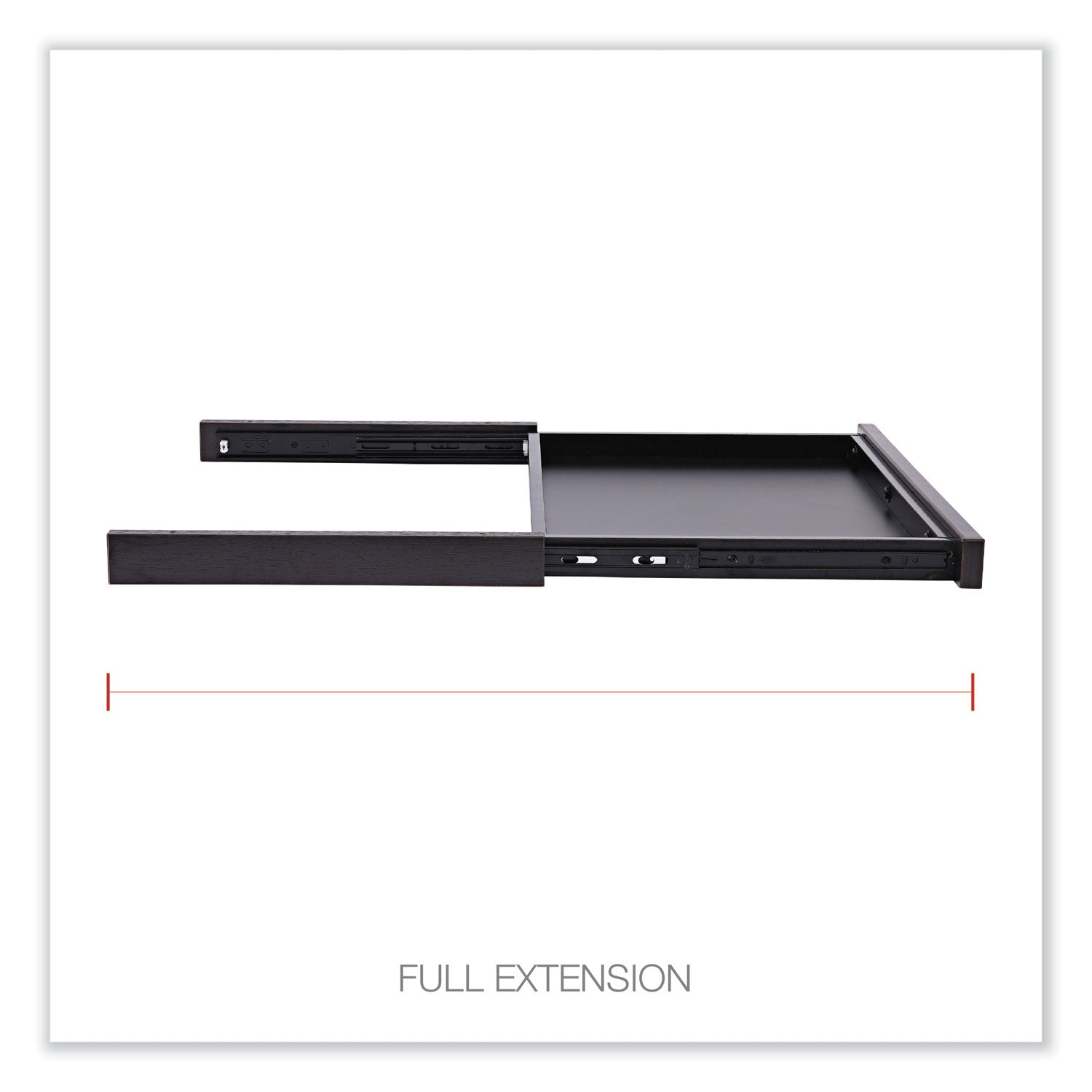 Alera Valencia Series Center Drawer, Laminate, 24.5w x 15d x 2h, Espresso