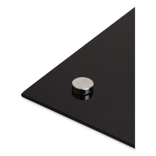 Black Glass Dry Erase Board, 70 x 47, Black Surface