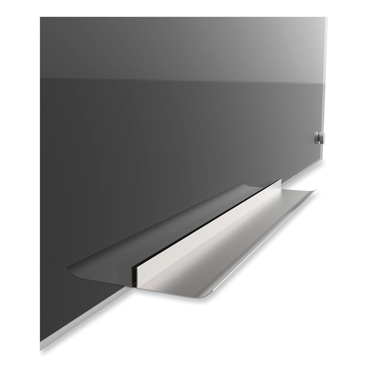 Black Glass Dry Erase Board, 70 x 47, Black Surface