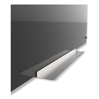 Black Glass Dry Erase Board, 70 x 47, Black Surface