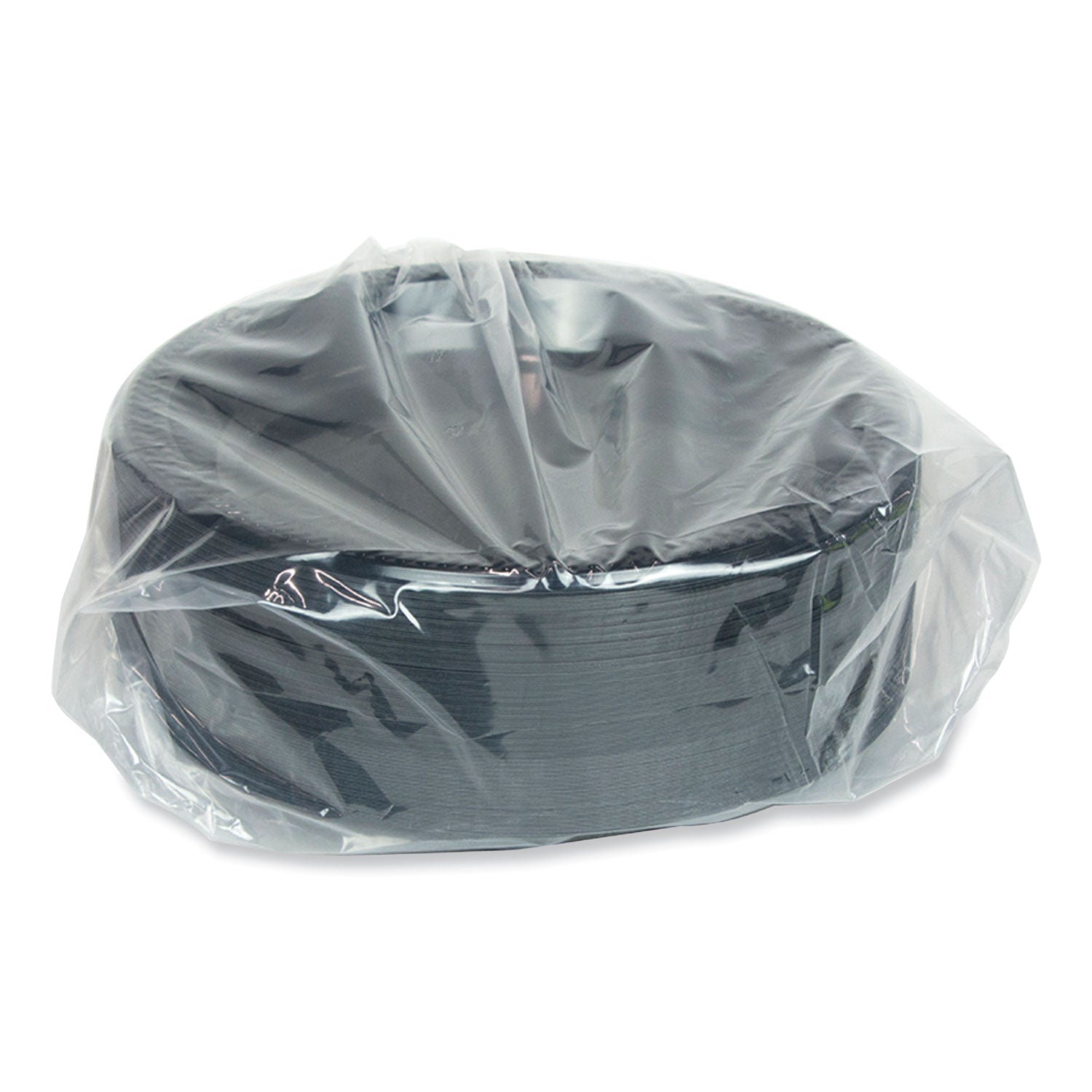 Meadoware Impact Plastic Dinnerware, Plate, 10.25" dia, Black, 500/Carton