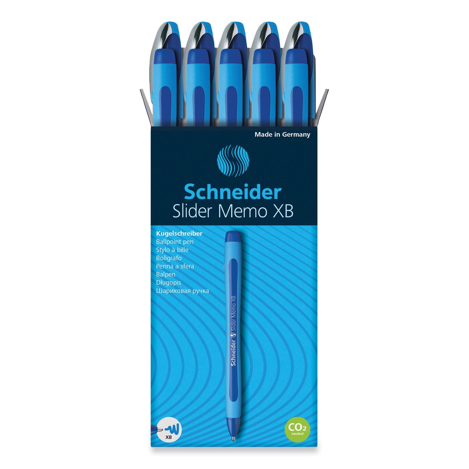 slider-memo-xb-ballpoint-pen-stick-extra-bold-14-mm-blue-ink-blue-light-blue-barrel-10-box_red150203 - 1