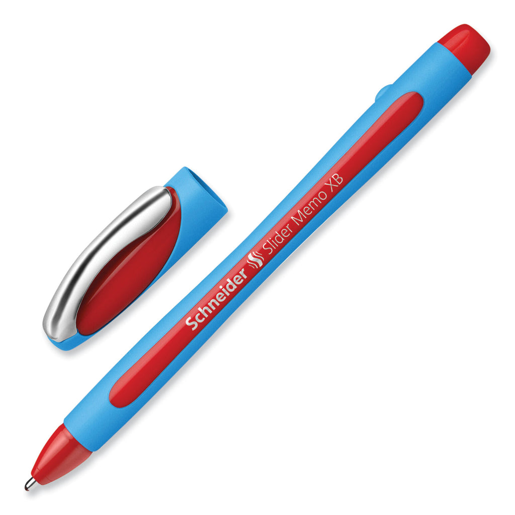 slider-memo-xb-ballpoint-pen-stick-extra-bold-14-mm-red-ink-red-light-blue-barrel-10-box_red150202 - 3
