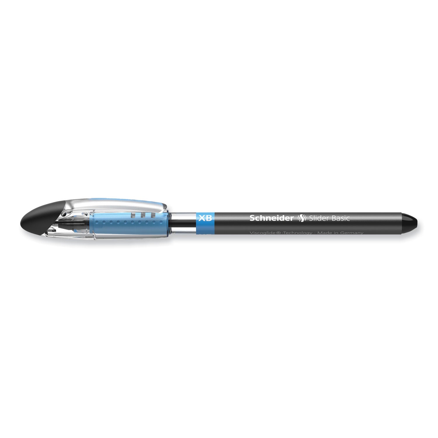 Slider Basic Ballpoint Pen, Stick, Extra-Bold 1.4 mm, Black Ink, Black Barrel, 10/Box