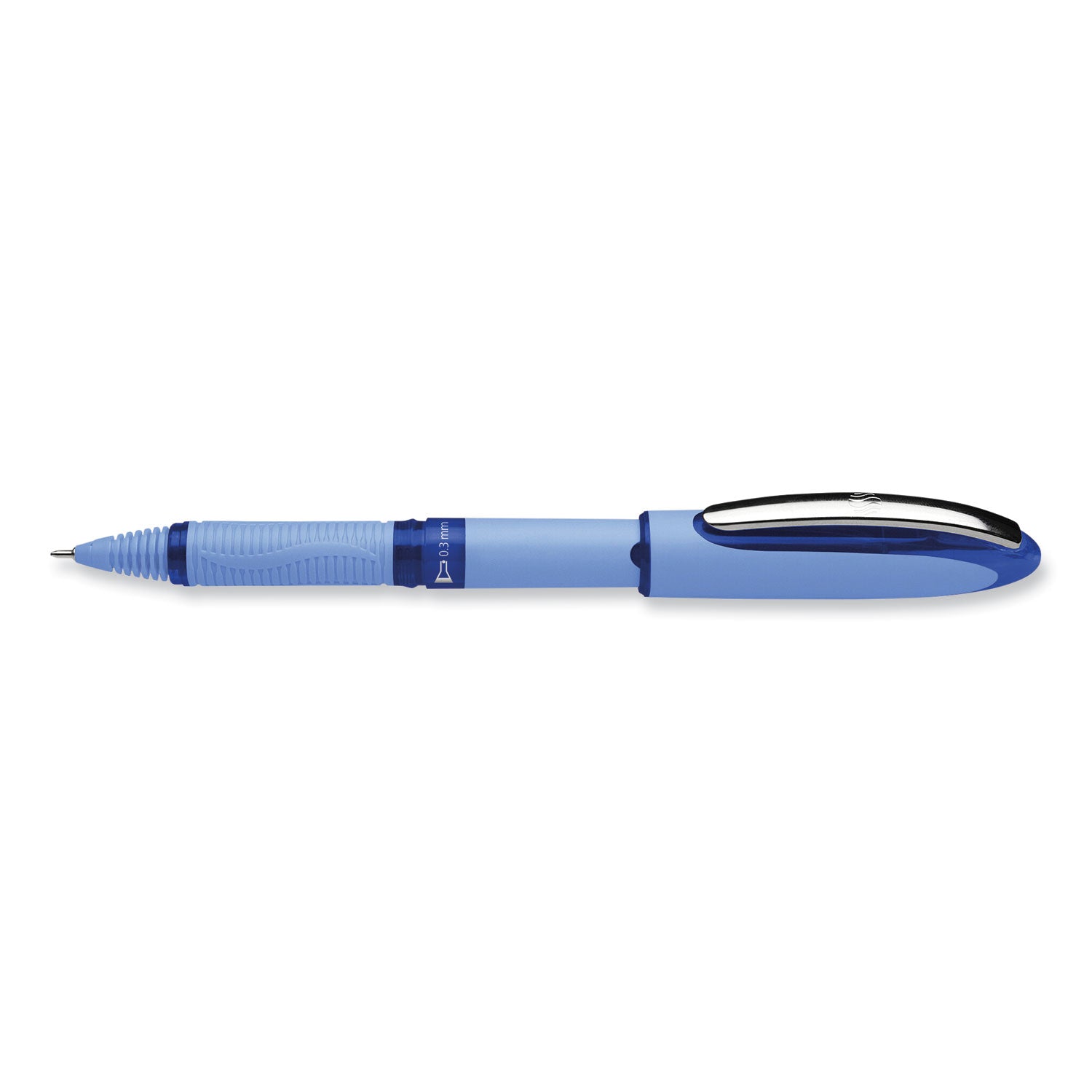 One Hybrid N Roller Ball Pen, Stick, Extra-Fine 0.3 mm, Blue Ink, Blue Barrel, 10/Box