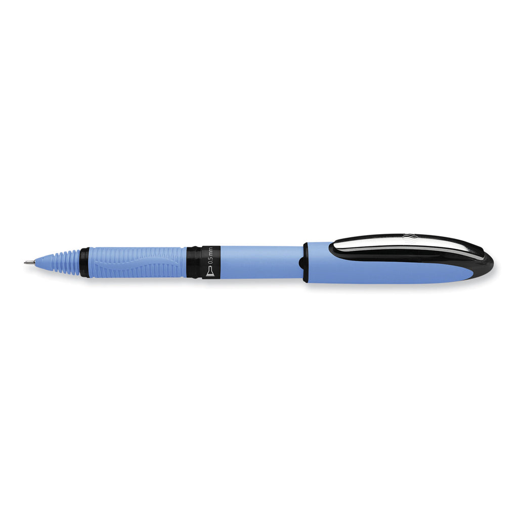 One Hybrid N Roller Ball Pen, Stick, Fine 0.5 mm, Black Ink, Blue Barrel, 10/Box