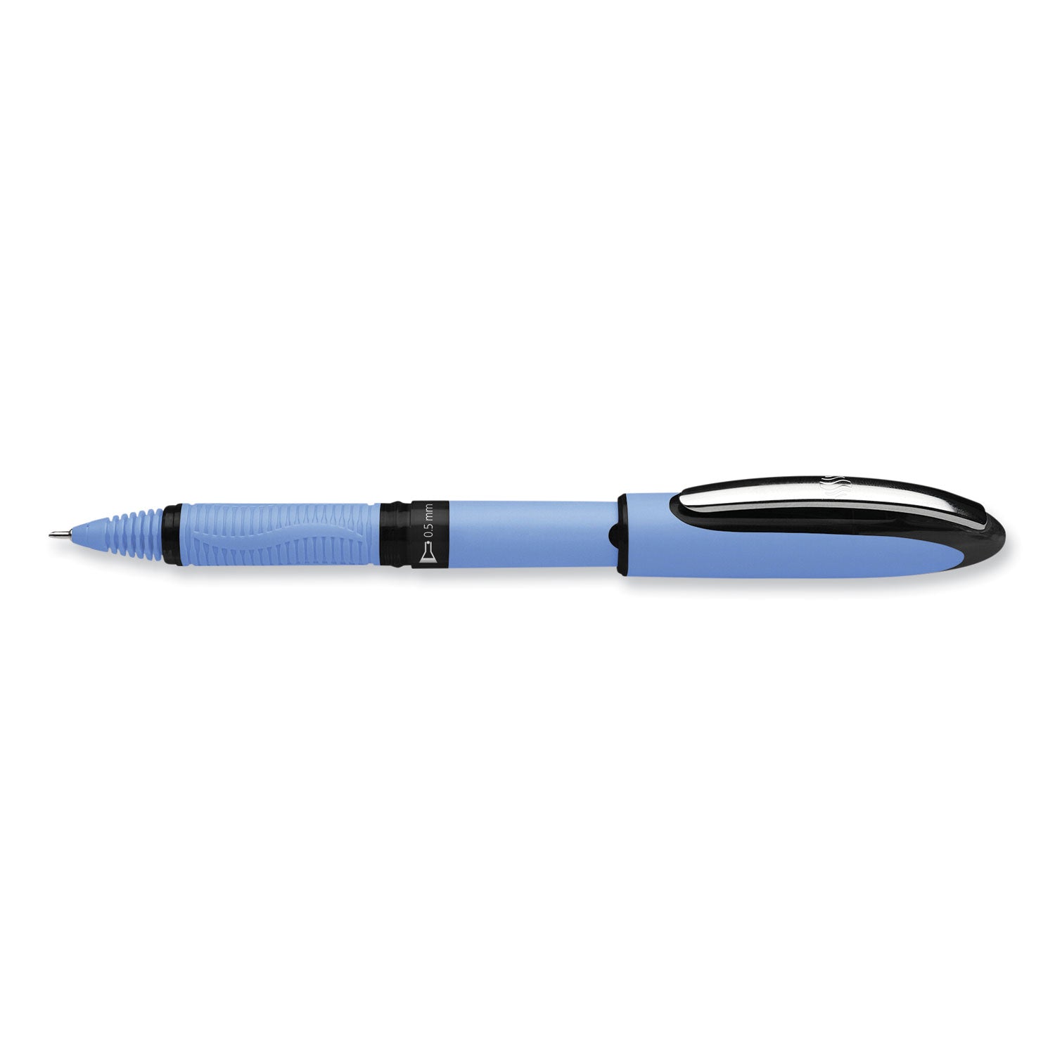 One Hybrid N Roller Ball Pen, Stick, Fine 0.5 mm, Black Ink, Blue Barrel, 10/Box