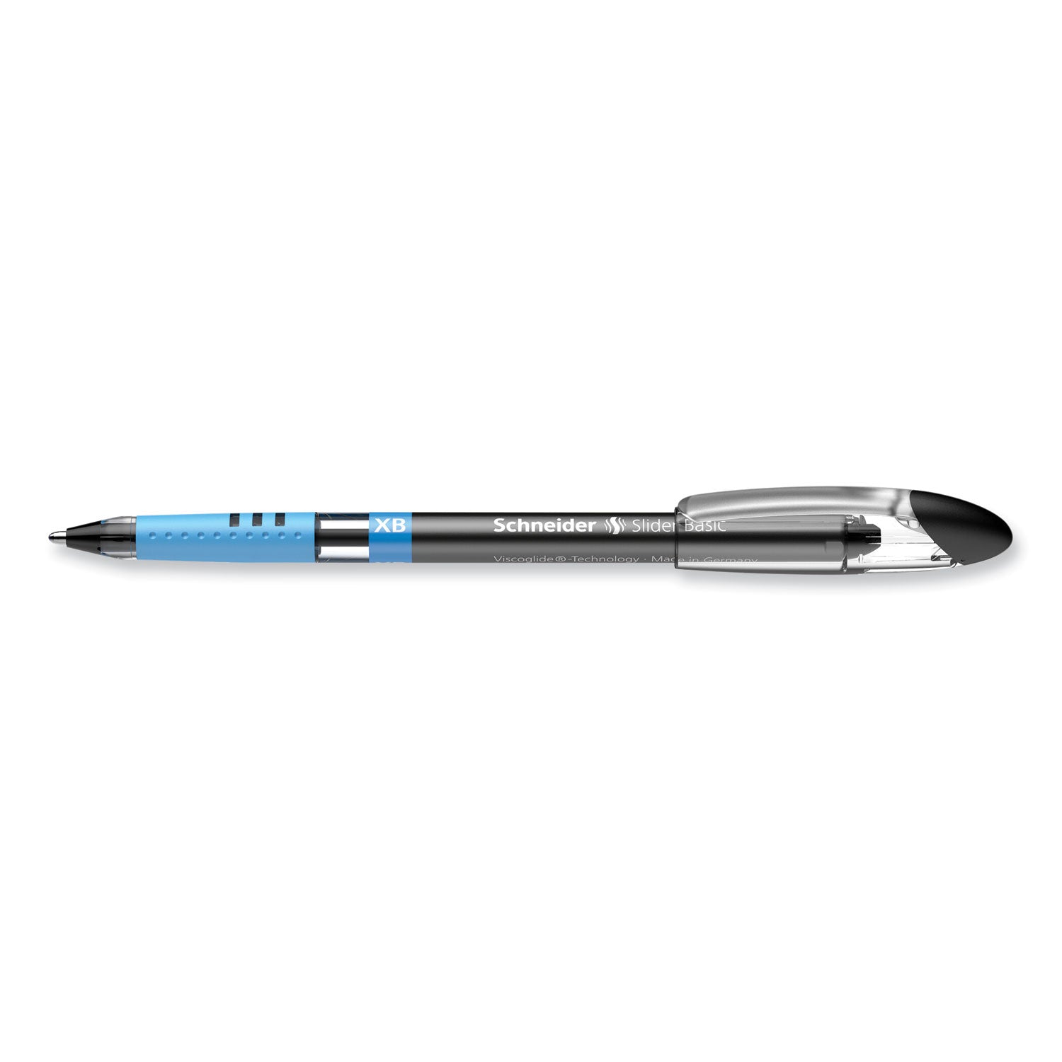 Slider Basic Ballpoint Pen, Stick, Extra-Bold 1.4 mm, Black Ink, Black Barrel, 10/Box