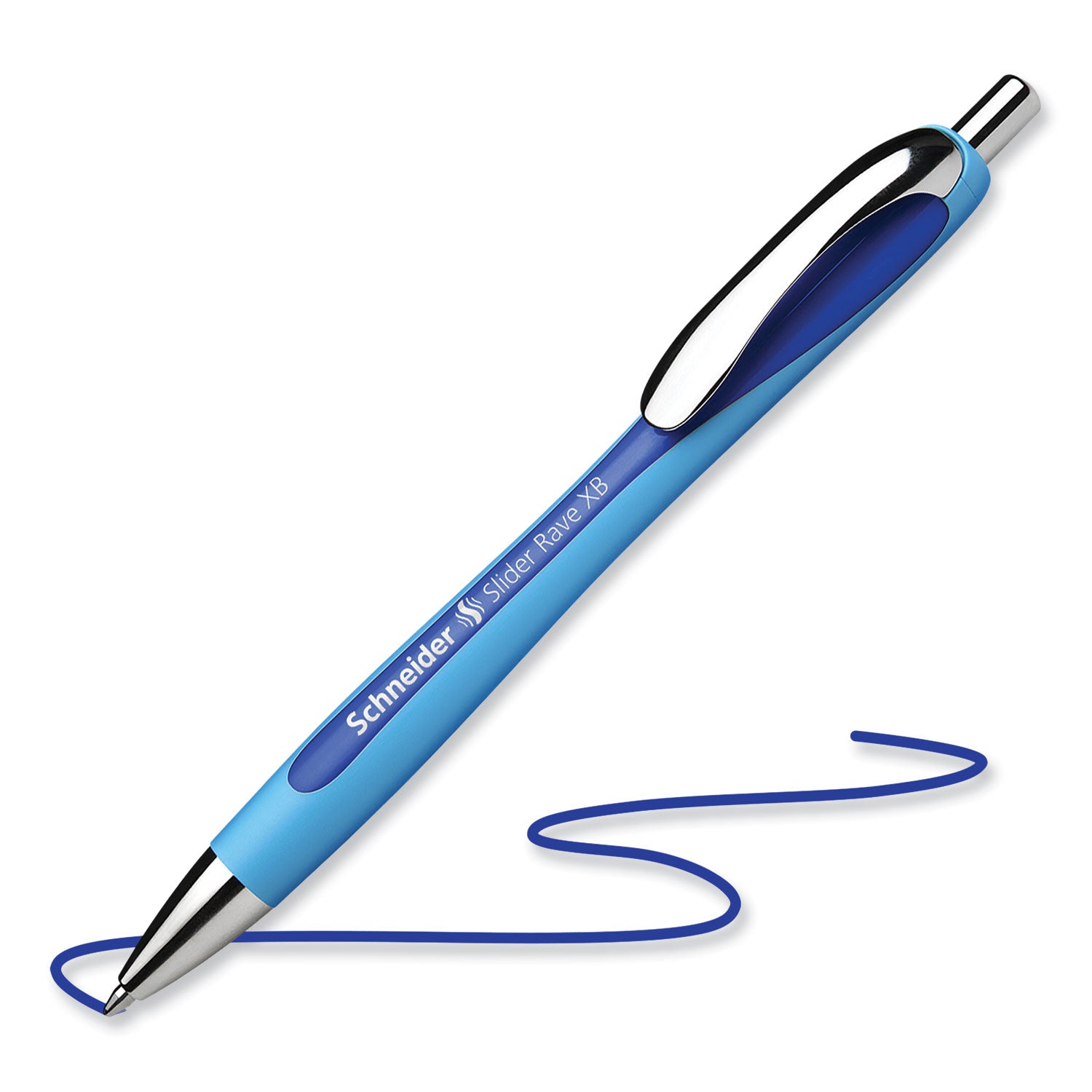 slider-rave-xb-ballpoint-pen-retractable-extra-bold-14-mm-blue-ink-blue-light-blue-barrel_red132503 - 2