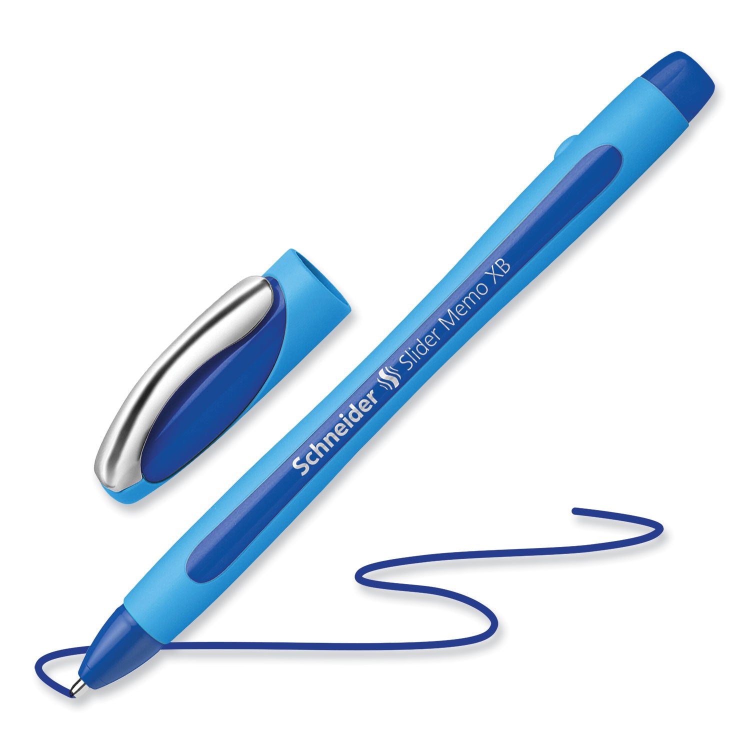 slider-memo-xb-ballpoint-pen-stick-extra-bold-14-mm-blue-ink-blue-light-blue-barrel-10-box_red150203 - 2