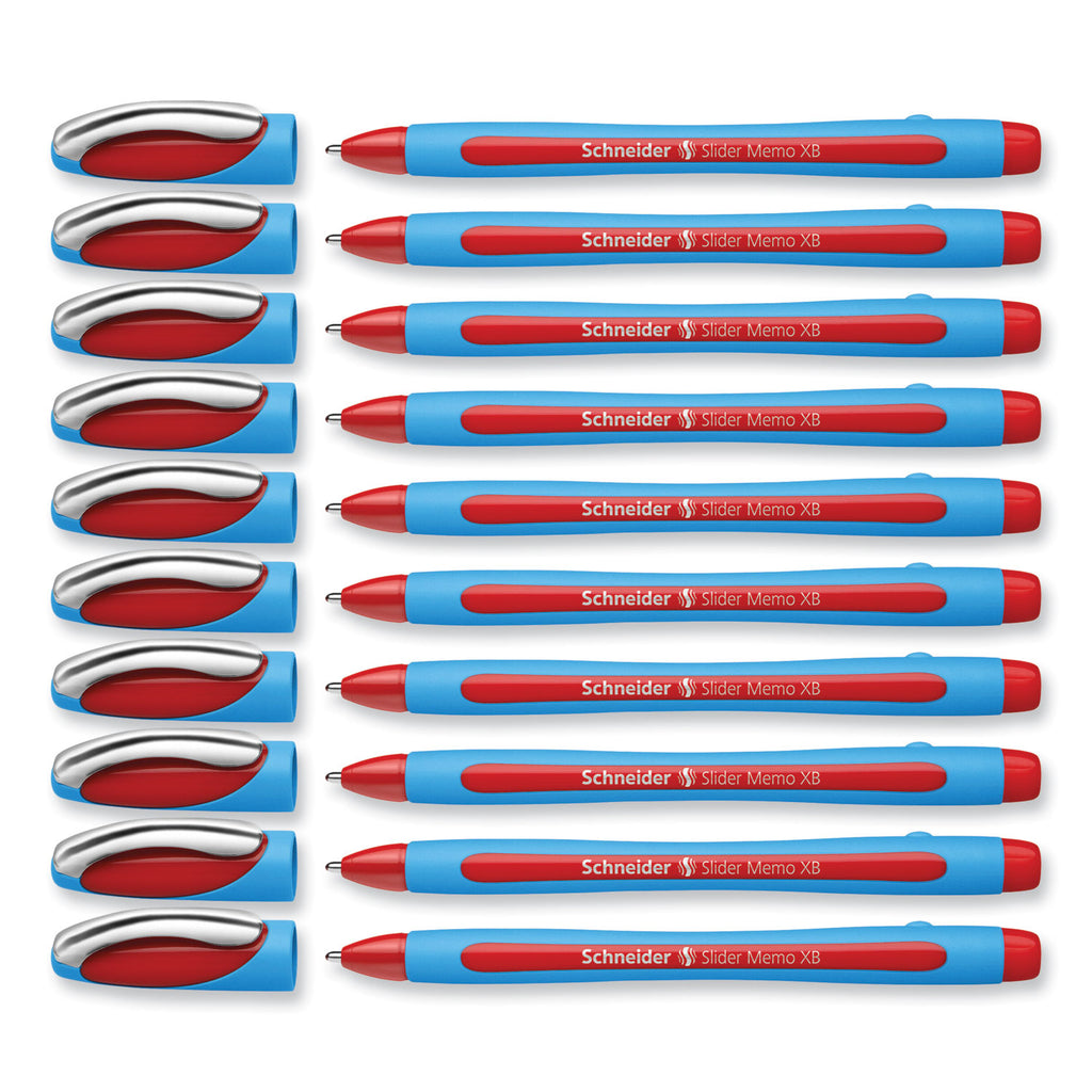 slider-memo-xb-ballpoint-pen-stick-extra-bold-14-mm-red-ink-red-light-blue-barrel-10-box_red150202 - 5