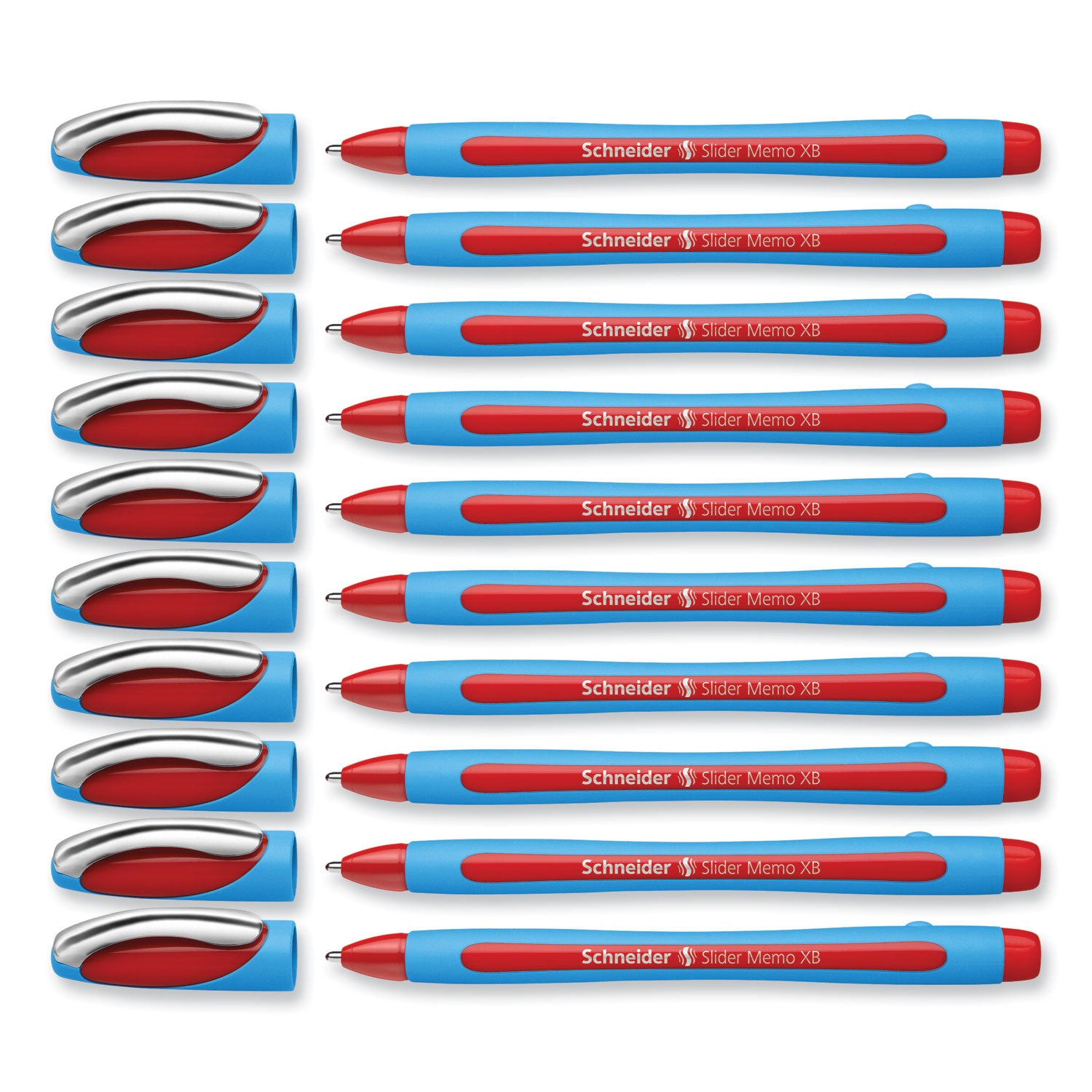slider-memo-xb-ballpoint-pen-stick-extra-bold-14-mm-red-ink-red-light-blue-barrel-10-box_red150202 - 5
